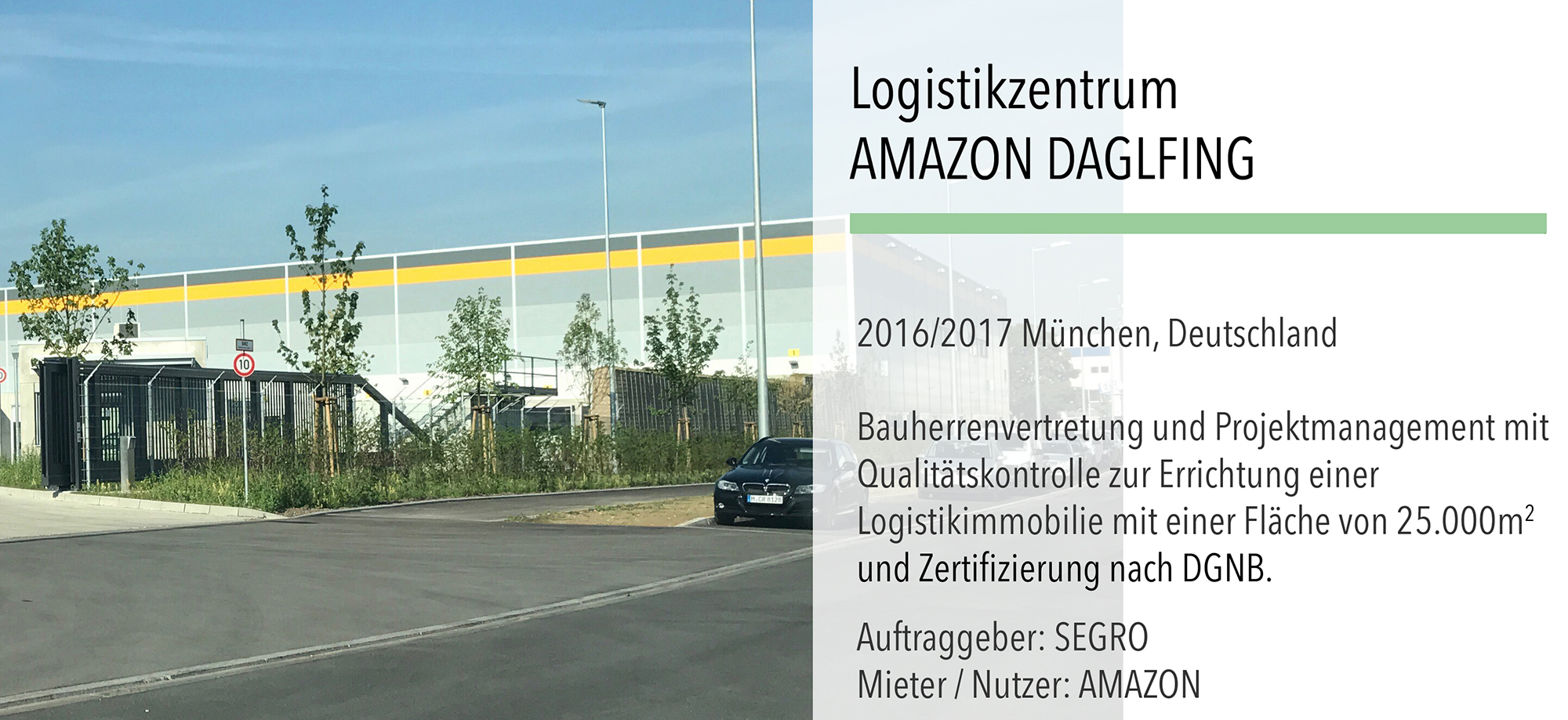 Logistikhalle Amazon Daglfing München Segro